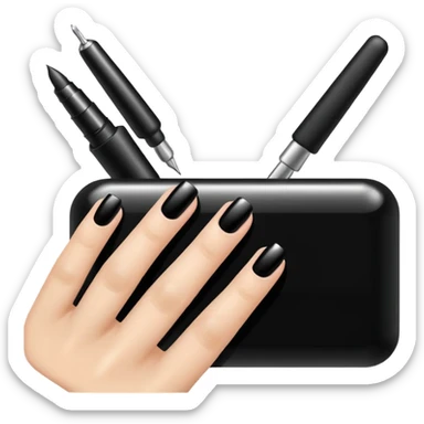 nail art equipment black sticker