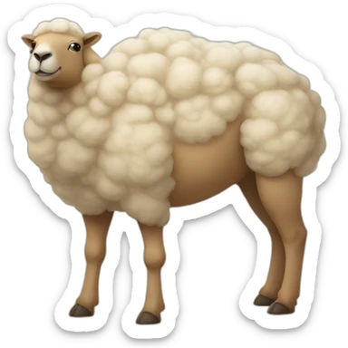 Anthro fat sheep and anthro camel sticker