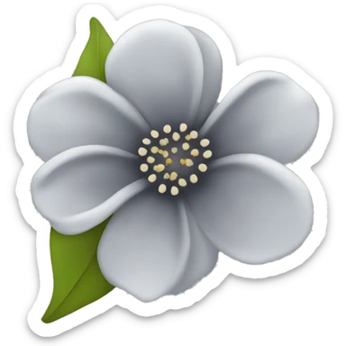 grey flower  sticker