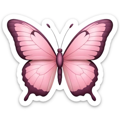 pink butterfly emoji with this color palette #ee86b6 sticker