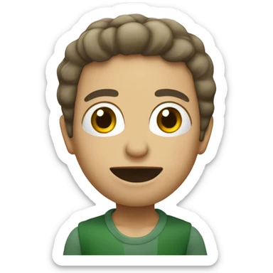 Un pepinillo con una cara graciosa sticker