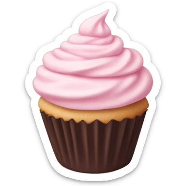 Pale pink cupcake sticker