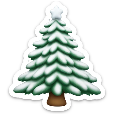 snowy Christmas tree sticker