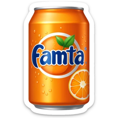 a bright orange Fenta can sticker