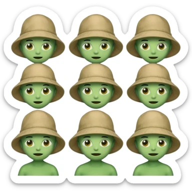 Emojis ovnis type discord avec un bob type jul avec différentes expressions sticker