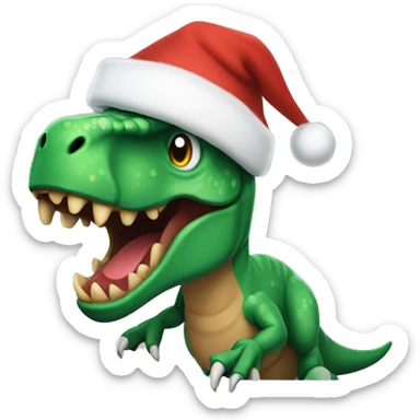 Christmas t-rex sticker