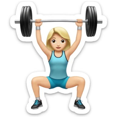 Pesa de gimnasio vista desde el ángulo derecho  sticker