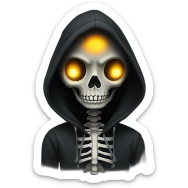 black-hoodie-skeleton-glowing-eye sticker