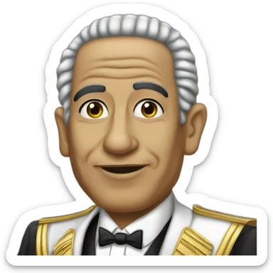 Satirical cartoon Egyptian President Canidate Ahmed Tantawy in a tuxedo sticker