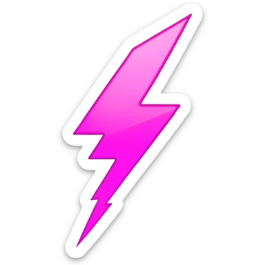 Pink lightning bolt sticker