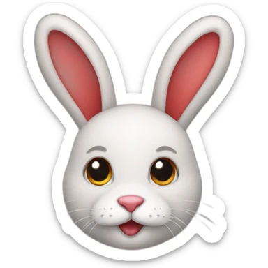 red bunny sticker