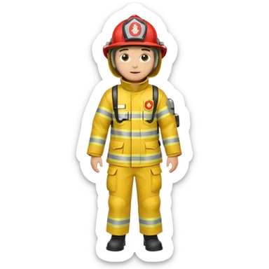 yellow Firefighter Suit sticker