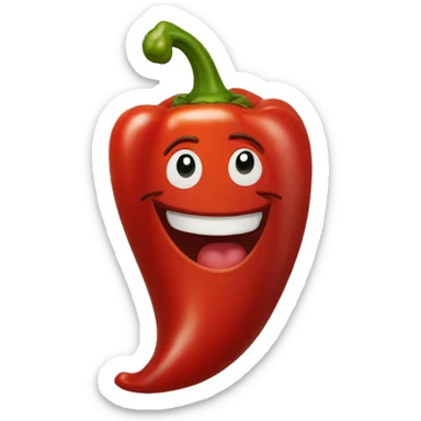 red pepper smiling sticker