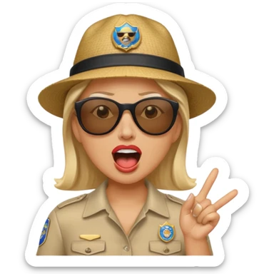 a karen mom yelling at somebody that wont take their dog out and is showing her badge but its fake sticker