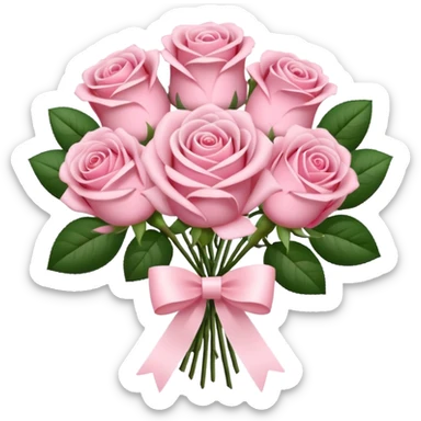 soft pink bouquet with ribbon sticker