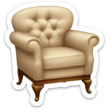 vintage beige armchair sticker