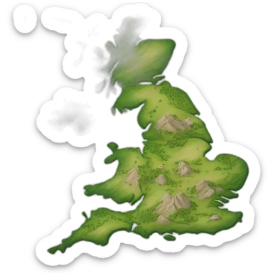 Map of the england sticker