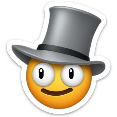 gray bitcoin coin retro disney character cylinder hat sticker