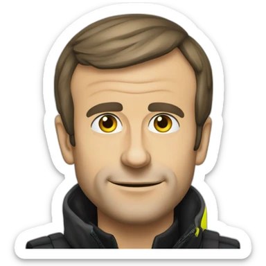 Emmanuel macron supportant les gilets jaunes sticker