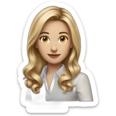 young entrepreneur darkblond hair sticker