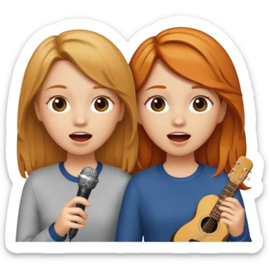 Make two girls one dirty blonde and one ginger singing  sticker