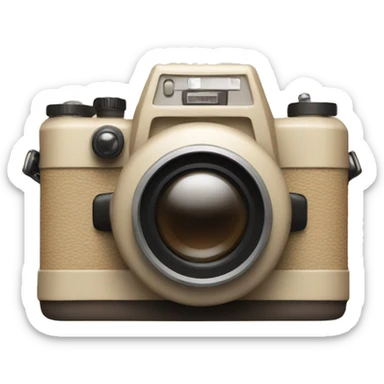 A beige Film Camera  sticker