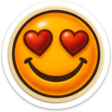 Remove the background and make it transparent while keeping the emoji style and expression unchanged in retro stickers style. sticker