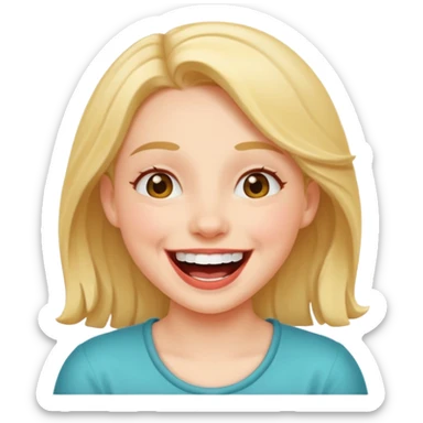 girl being silly sticker