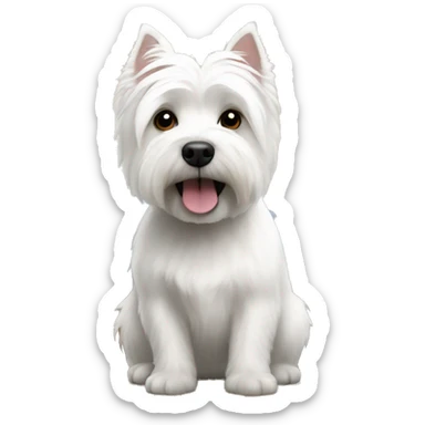 west highland white terrier in a house  sticker