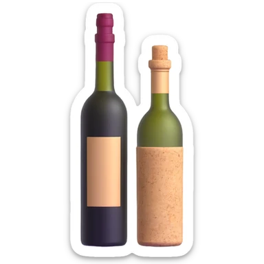 wine bottle with cork sticker