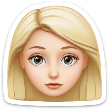 Same girl with different eyes  sticker