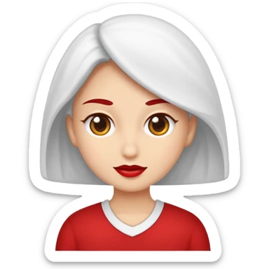 kadın kırmızı küpeli sarışın sticker