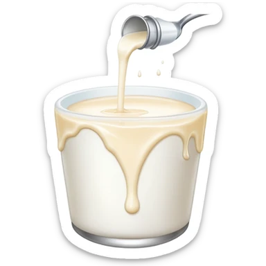 lips dripping milk sticker