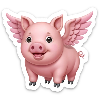 flying pig sticker
