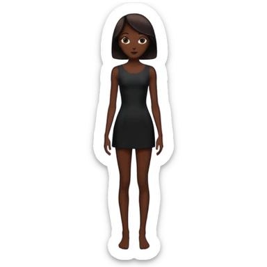 silhouette of a person in a graceful stance sticker