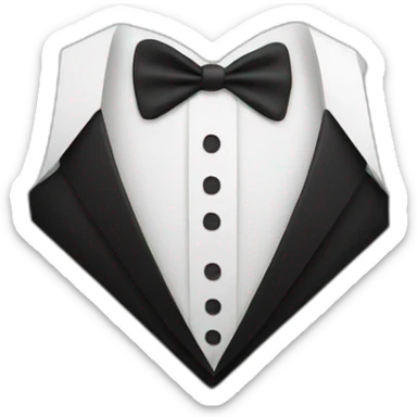 Paper sheet with the tuxedo sticker