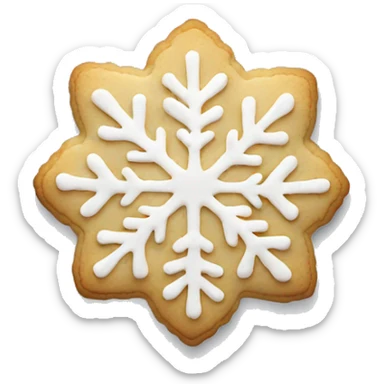 Sugar cookie with snowflake sticker