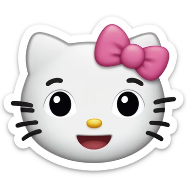 Hello kitty face only sticker