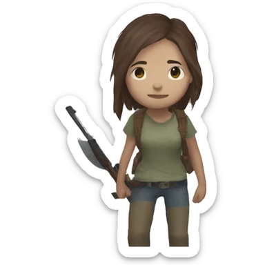Ellie the last of us Little bit dezoom sticker