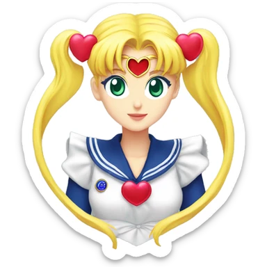 Sailor moon heart eyes sticker