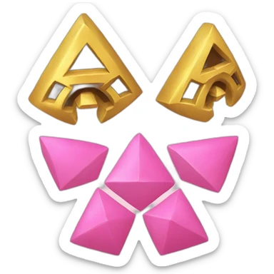 Zelda triforce pink Nintendo sticker
