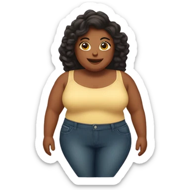 Femme star de grande taille à talon  sticker