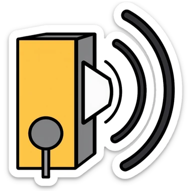 multicolored soundproofing sheets in yellow, white, black and gray with wavy pattern sticker