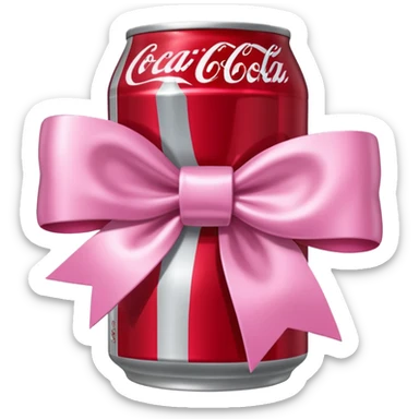 Small Pink bow diet coke coca cola emoji sticker
