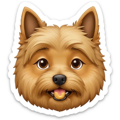 Cairn terrier with peanutbutter  sticker