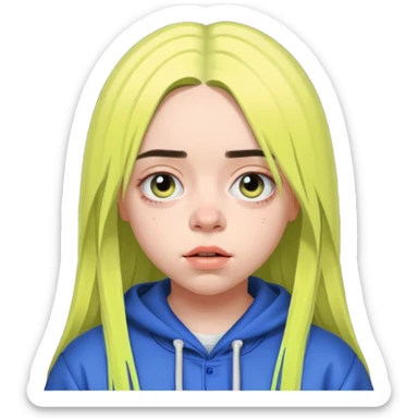 Billie Eilish just face  sticker