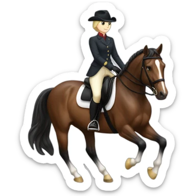 Equitation sticker
