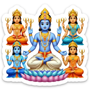 combined form of Bhagwan Vishnu 10 avatars. sticker