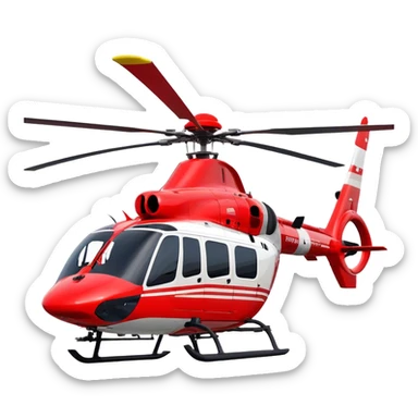 Rescue Helicopter - Airbus H145 (Model Year: 2021) (Iconic colour: Red with white) sticker