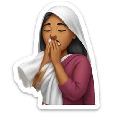 indian woman Sneezing sticker